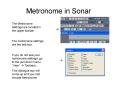 Metronome in Sonar PowerPoint PPT Presentation