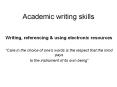 Academic writing skills PowerPoint PPT Presentation