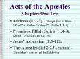 Acts of the Apostles (Chapters One-Two) PowerPoint PPT Presentation