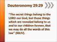 Deuteronomy 29:29 PowerPoint PPT Presentation