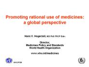 Promoting rational use of medicines: a global perspective