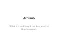 Arduino PowerPoint PPT Presentation