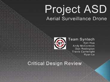 Project ASD Aerial Surveillance Drone