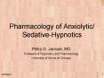 Pharmacology of Anxiolytic/ Sedative-Hypnotics PowerPoint PPT Presentation