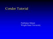 Condor Tutorial