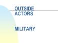 OUTSIDE ACTORS  MILITARY PowerPoint PPT Presentation