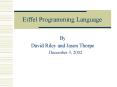 Eiffel Programming Language PowerPoint PPT Presentation