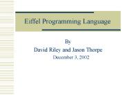 Eiffel Programming Language