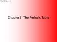 Chapter 3: The Periodic Table PowerPoint PPT Presentation