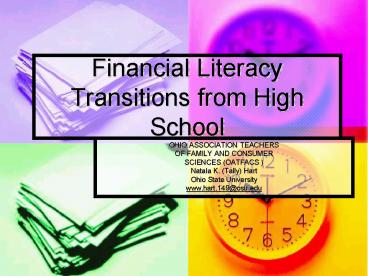 Financial Literacy Transitions from High School