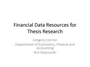 Financial Data Resources for Thesis Research