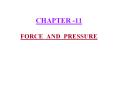 CHAPTER -11 FORCE AND PRESSURE PowerPoint PPT Presentation
