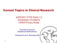 Current Topics in Clinical Research PowerPoint PPT Presentation
