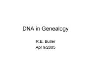 DNA in Genealogy