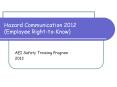 Hazard Communication 2012 (Employee Right-to-Know) PowerPoint PPT Presentation