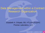 Data Management within a Contract Research Organization