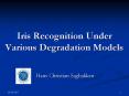 Iris Recognition Under Various Degradation Models PowerPoint PPT Presentation