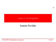 Lecture 5: Iris Recognition