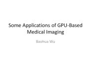 Some Applications of GPU-Based Medical Imaging