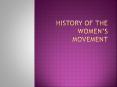 History of the women PowerPoint PPT Presentation