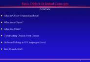 Basic Object Oriented Concepts