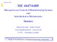 ME 4447/6405 PowerPoint PPT Presentation
