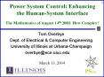 Power System Control: Enhancing the Human-System Interface  The Mathematics of August 14th 2003: How Complex? PowerPoint PPT Presentation
