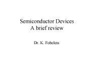 Semiconductor Devices A brief review