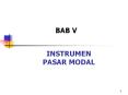 INSTRUMEN PASAR MODAL PowerPoint PPT Presentation