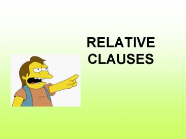 RELATIVE CLAUSES