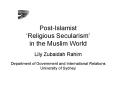 Post-Islamist  PowerPoint PPT Presentation
