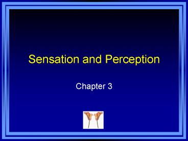 Sensation and Perception