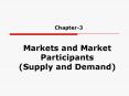 Markets and Market Participants (Supply and Demand)