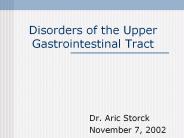 Disorders of the Upper Gastrointestinal Tract