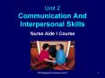 Unit 2 Communication And Interpersonal Skills PowerPoint PPT Presentation