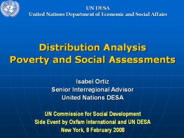 UN DESA United Nations Department of Economic and Social Affairs
