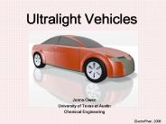 Ultralight Vehicles