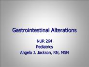 Gastrointestinal Alterations