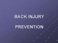 BACK INJURY  PREVENTION PowerPoint PPT Presentation