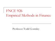FNCE 926 Empirical Methods in Finance