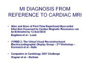 MI DIAGNOSIS FROM REFERENCE TO CARDIAC MRI