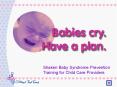 Shaken Baby Syndrome Prevention Training for Child Care Providers PowerPoint PPT Presentation