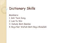 Dictionary Skills