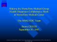 Making the Montefiore Medical Group Health Disparities Collaborative Work at Montefiore Medical Center The MMG HDC Team Bronx CREED September 30, 2005 PowerPoint PPT Presentation