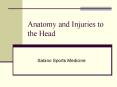 Anatomy and Injuries to the Head PowerPoint PPT Presentation