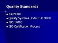 Quality Standards PowerPoint PPT Presentation