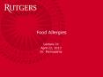 Food Allergies PowerPoint PPT Presentation