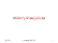 Memory Management PowerPoint PPT Presentation