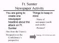 Ft. Sumter Newspaper Activity PowerPoint PPT Presentation