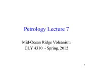 Petrology Lecture 7